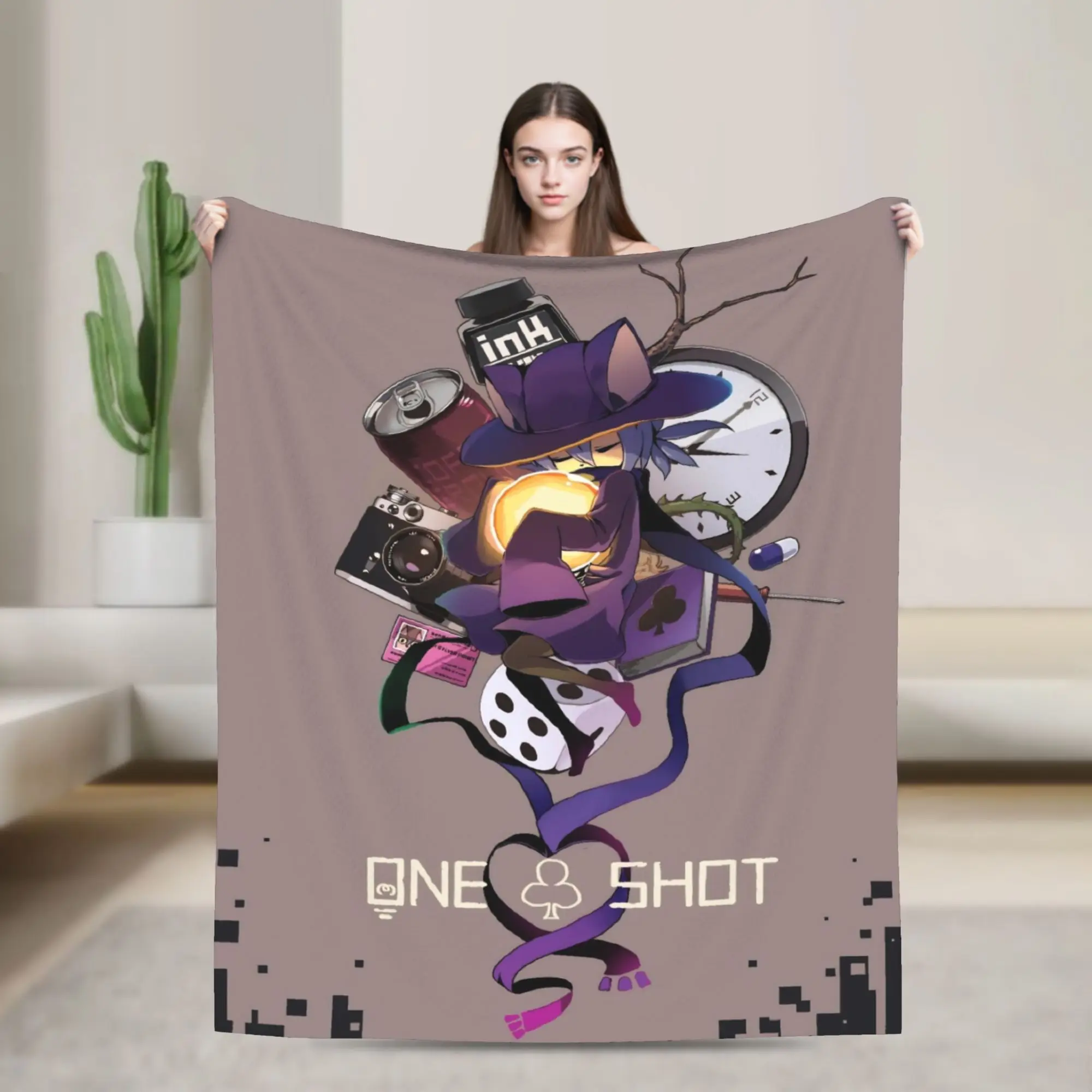 OneShots Niko Blanket Super Soft Cozy  Throw Blankets for Sofa 50x60 Inch Multiple Sizes Rug Piece