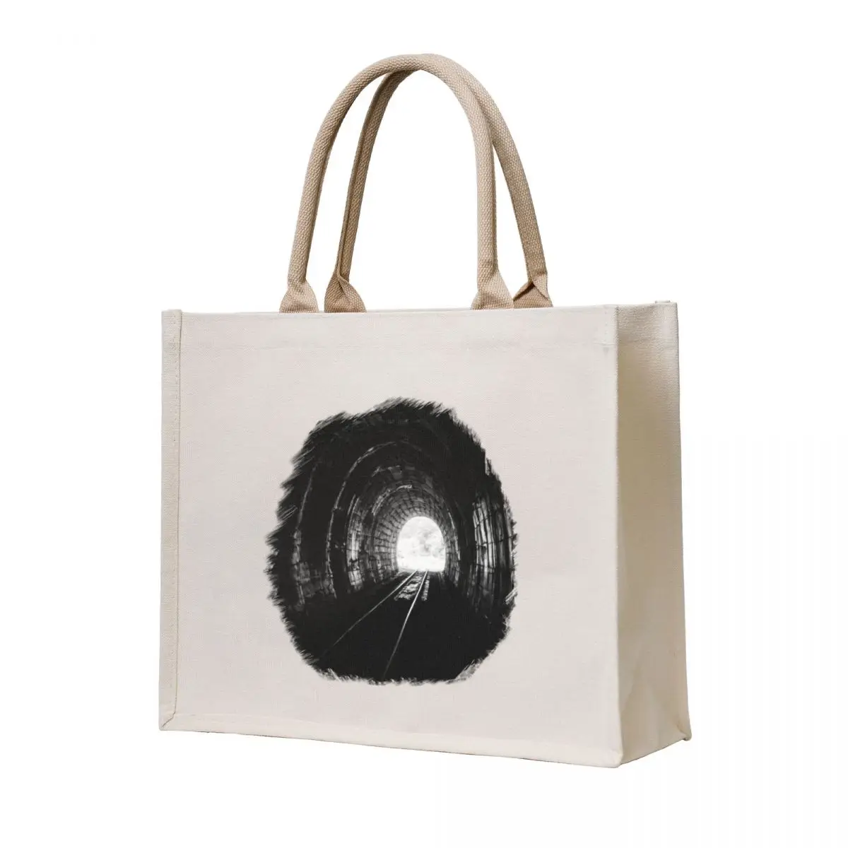 

Railway Tunnel Black and White Photo Tote Bag shopping bag hand bag ladies tote canvas Reusable bags
