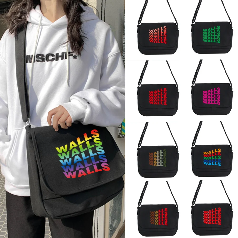 

Walls Pattern Joker Crossbody Bag Multifunctional Adjustable Shoulder Strap Commuter Bag Large Capacity Shoulder Bag