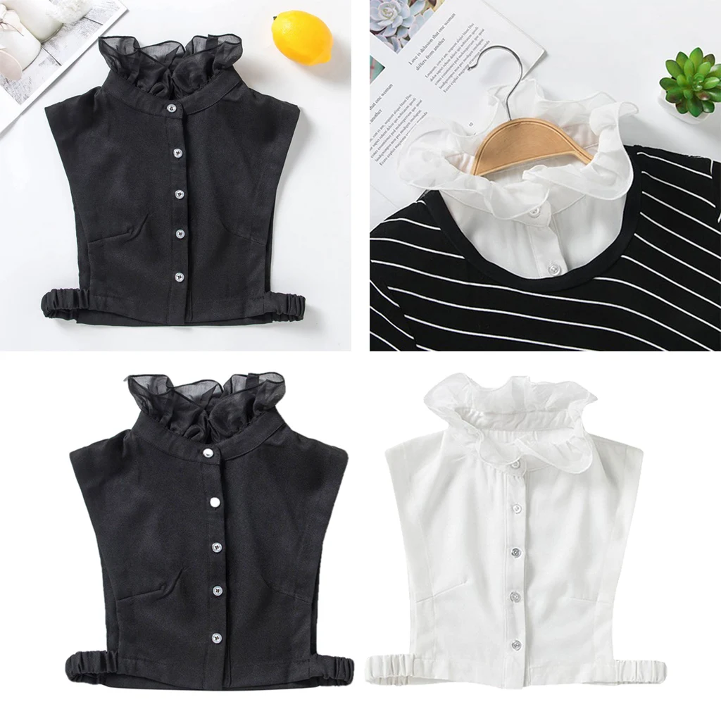 

Fashion False Collar Chiffon Half Shirt Detachable Faux Collar Choker