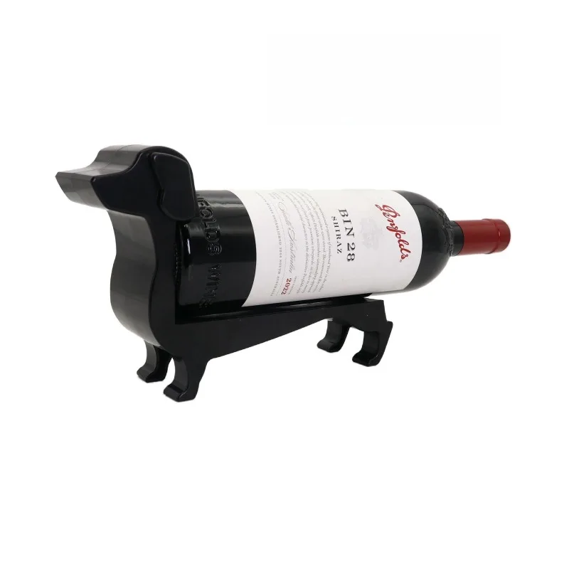 Dackel-Weinflaschenhalter – robustes, unterstützendes Heimdekor-Desktop-Weinregal mit Hundedesign für die Präsentationshalterung für Rotweinflaschen