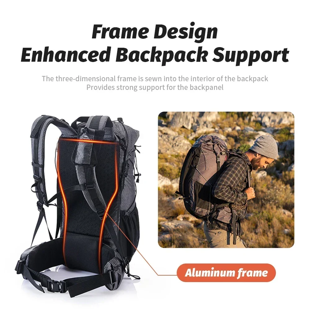 Naturehike Climbing Backpack 60+5L Camping Backpack Travel Bag Large Capacity Military Mountaineering Backpack with Rain Cover