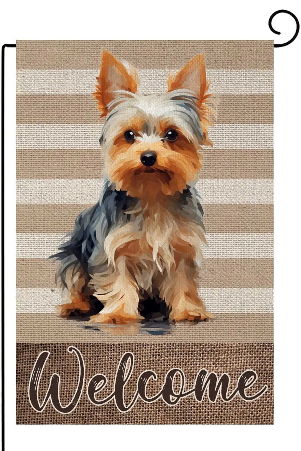 Yorkie Garden Flag Home Garden Welcome Dog Spring Yard Flag, 12x18 Inch, Double Sided for Outdoor Summer House Yard Decoration(8