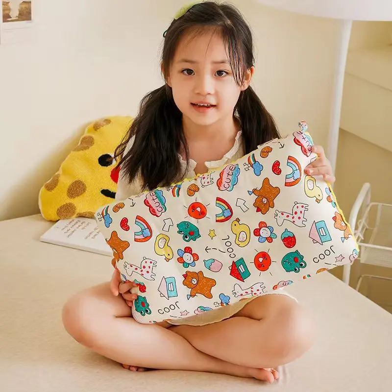 Baby Pillow Machine Washable A-class Maternal and Child Grade Cotton Bean Pillow Pure Cotton Soothing Pillow Helps Sleep P5