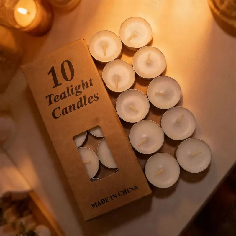 10/20/100pcs Round Aluminum Tea Candles Tea Making Heat Preservation Small Candles for Parties Home Decoration Smokeless Candles