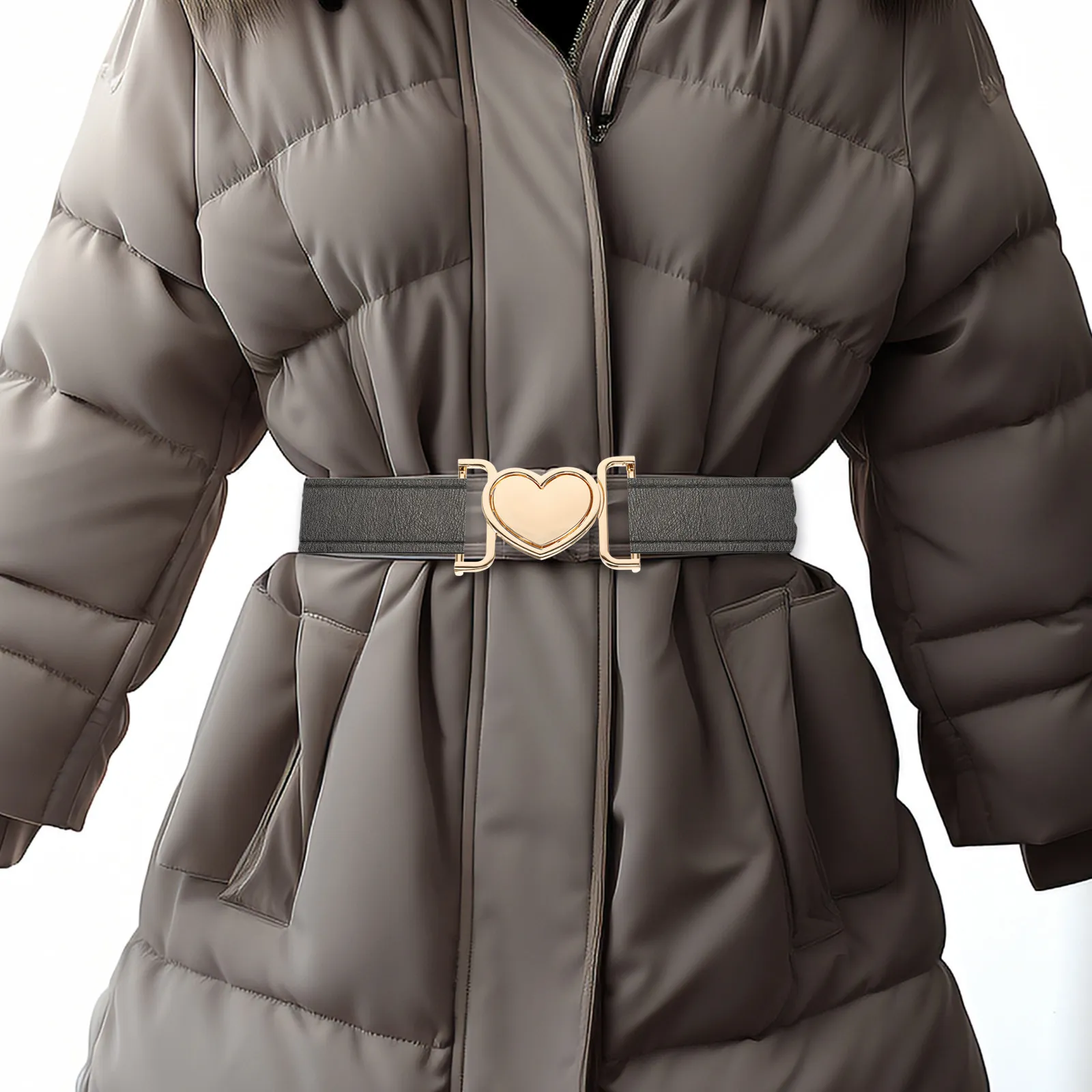 Heart Shape Toggle Buckle Delicate Clothes Closure for Sweater Coat Cardigan Fastener Decorative Clothing Accessory