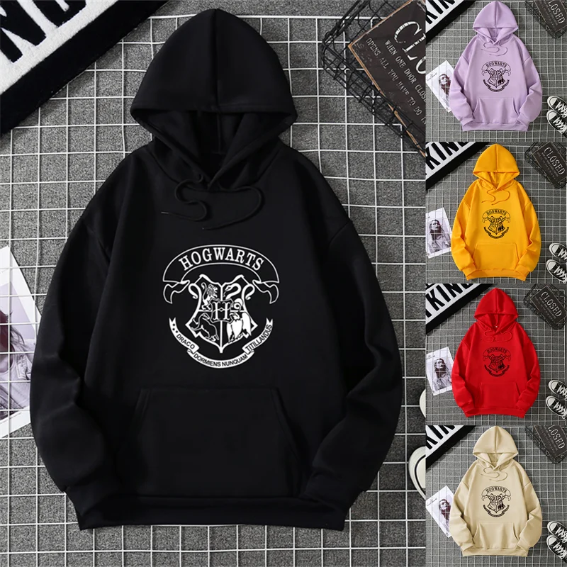 2025 Fashion Hogwarts Printed 2d Hoodies Women Sweatshirt Autumn Winter Long Sleeves Y2k Casual Loose Tops Oversized Hoodies