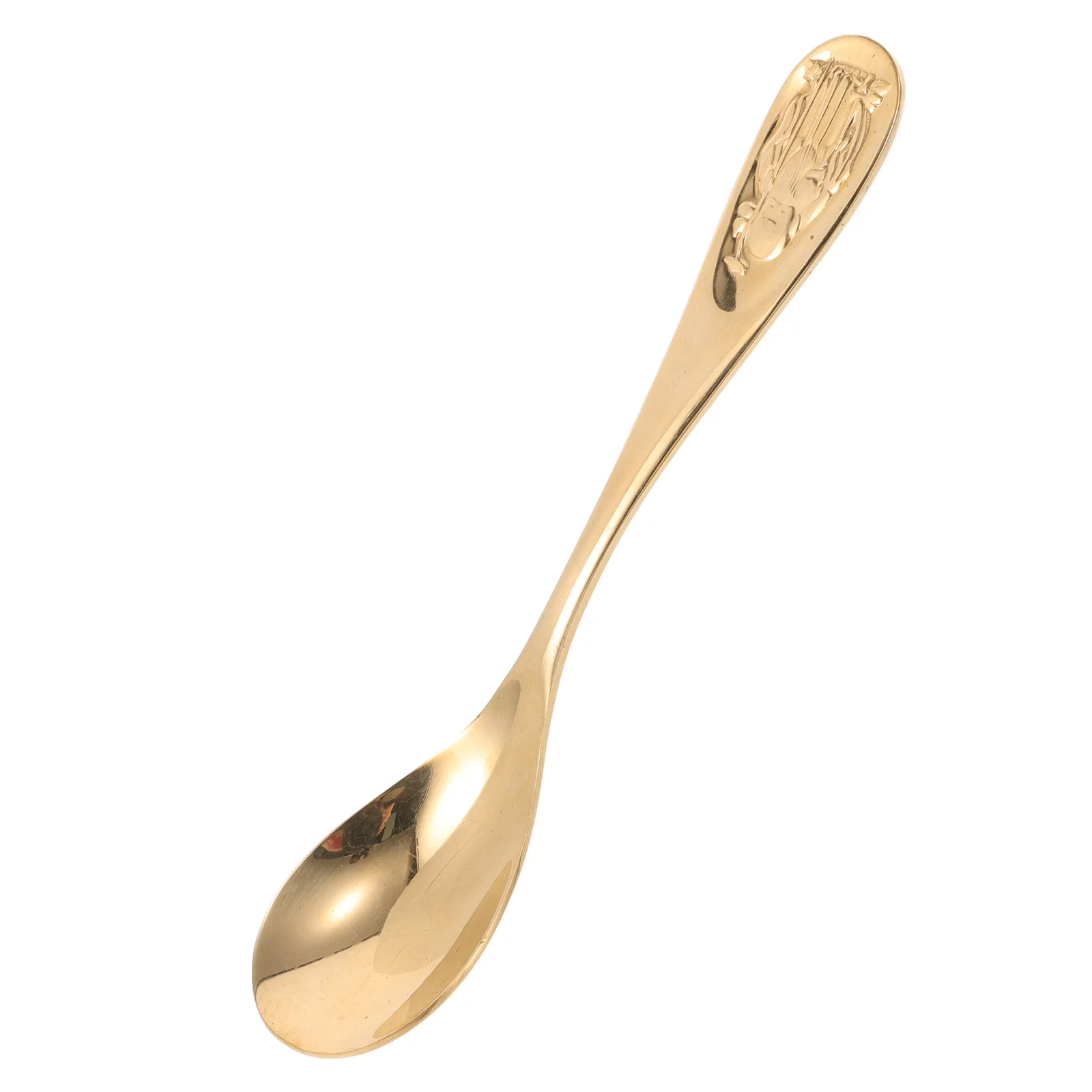 Spoon Chinese Spoons Mini Gold Dessert Japanese-style Food Serving Tableware Stirring Sugar Alloy Child