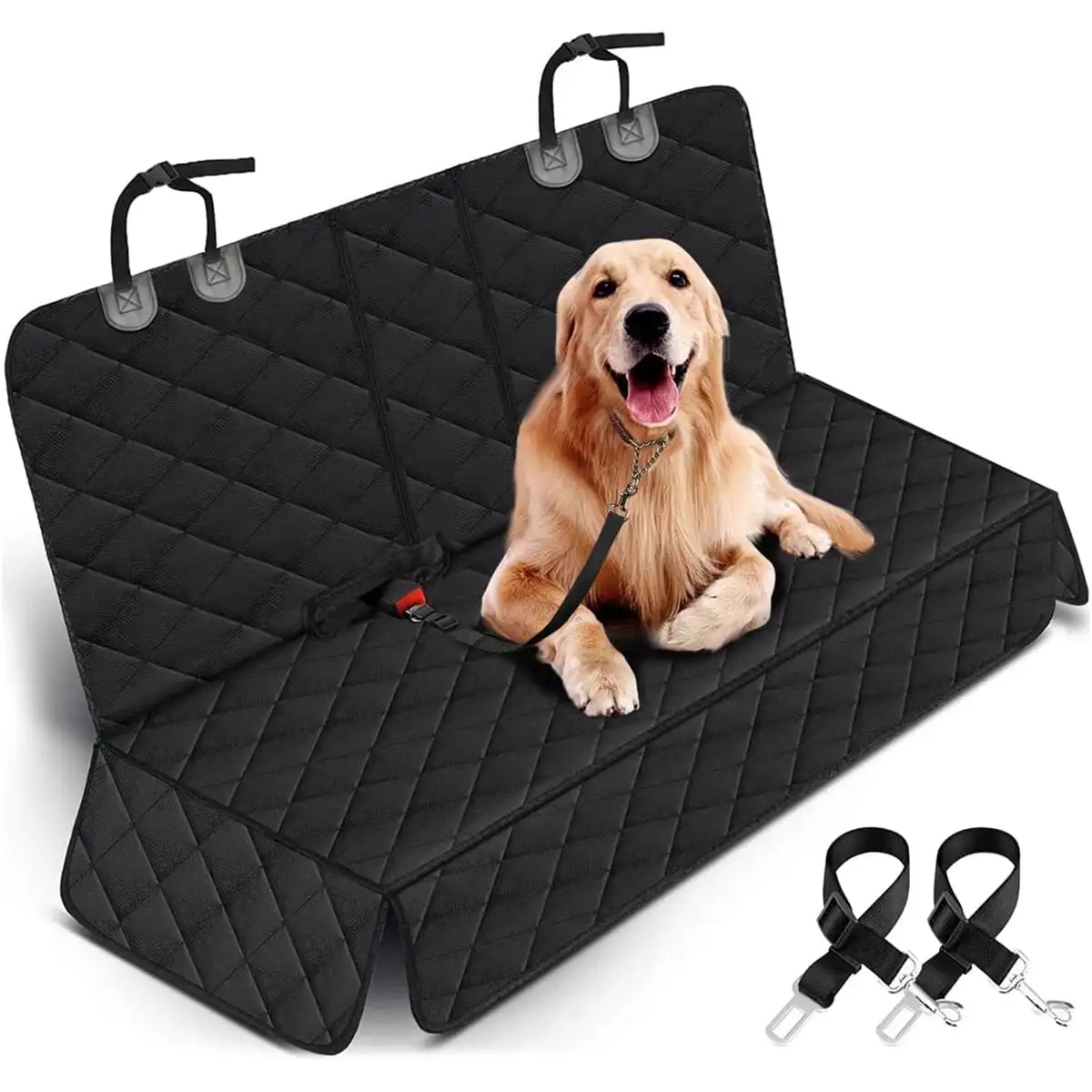 Hot sales Waterproof Pet Dog Car Seat Cover for Back  with 2  Dogs  Belts