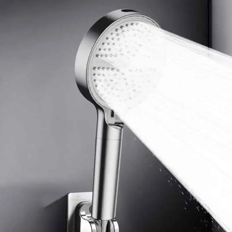 

High Pressure Shower Head with Message Nozzles Water Saving Handheld 6 Jet Modes Adjustable Shower Head Bathroom Accessories