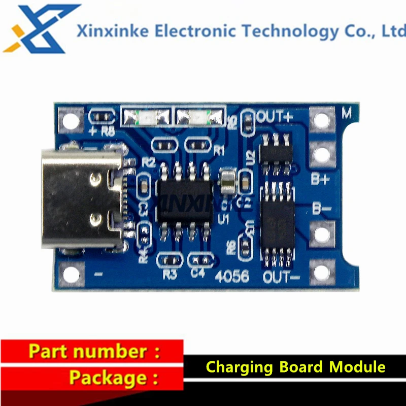 TP4056 1A Lithium Battery Charging Board Module TYPE-C USB Port Charging Protection 2-in-1