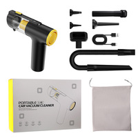 4 in 1 Green Light Car Vacuum Cleaner, Handheld Cordless Rechargeable High Power, Dust Detection & Inflator Blower for Home Use