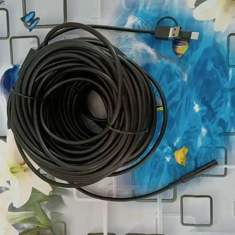 HD fish hunting surveillance camera Wire connection IP68 waterproof endoscope 8LED Fish finder fishing tool for smart phones