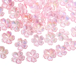 100Pcs/lot 15mm Acrylic Plum Blossom Petals Flower Beads Caps Petals Diy Earrings Hair Jewelry Making Resin Acessories