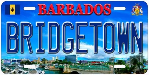 Bridgetown Barbados Novelty Car License Plate Aluminum