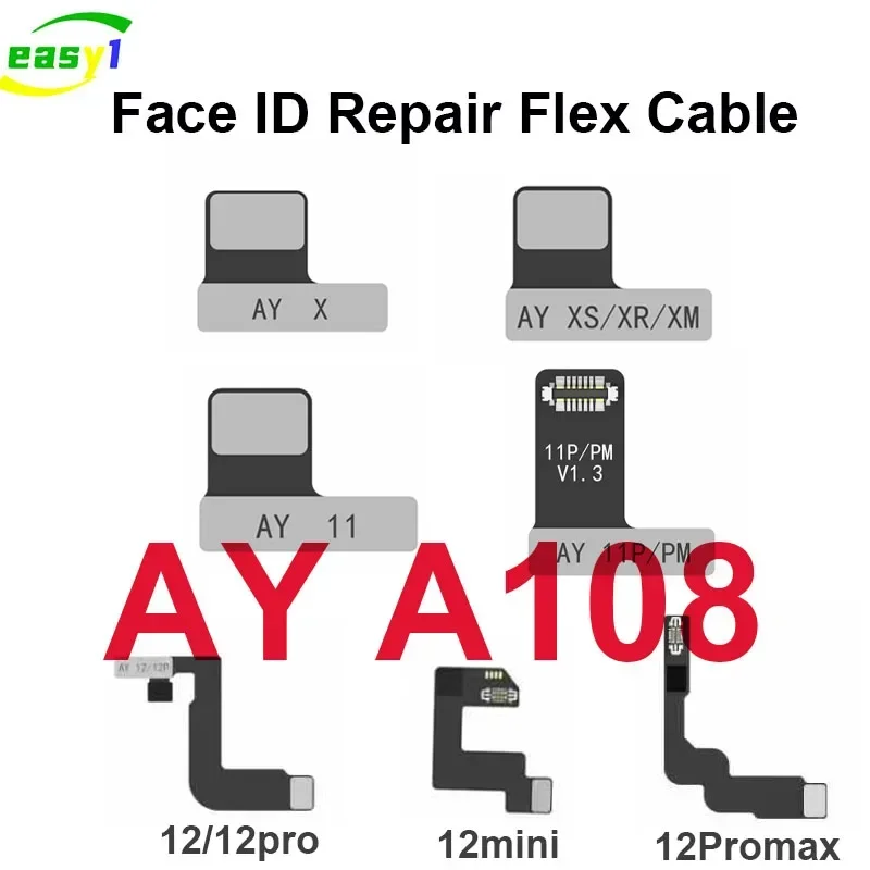 AY A108 BOX Dot Matrix True Tone Battery Programmer for iPhone X-16PROMAX FACE ID قراءة الكتابة Dot Face ID Repair Flex