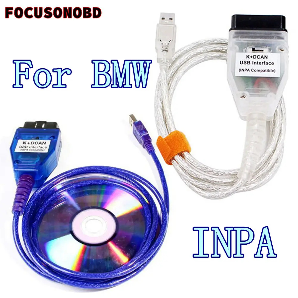 Cavo diagnostico OBD OBDII con interfacce FTDI, K+DCAN, K+CAN, K-Line e chip FT232RL per scanner BMW