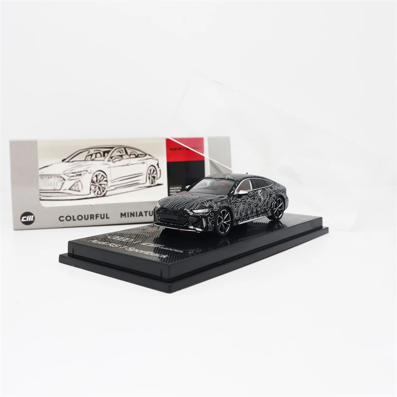 CM MODEL 1:64  RS7 sportback 2022 Nardo Gray /Matt Black Custom Diecast Model Car