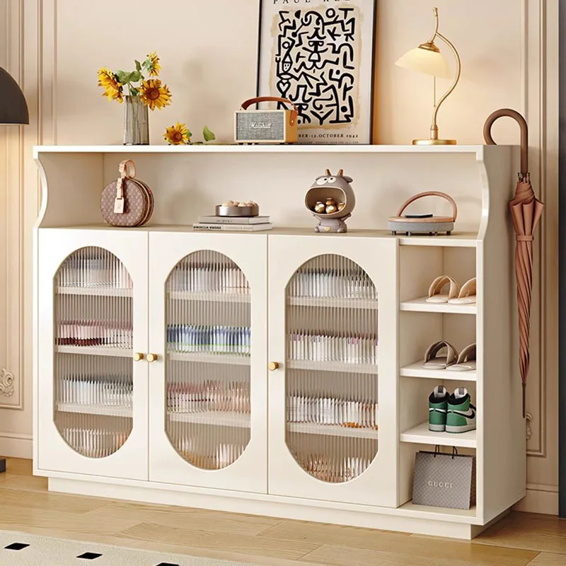 شفافة المدخل رف الأحذية النعال مدخل قاعة الفضاء توفير رف الأحذية خزانة عرض Archivadores صانعي الأحذية الأثاث #6