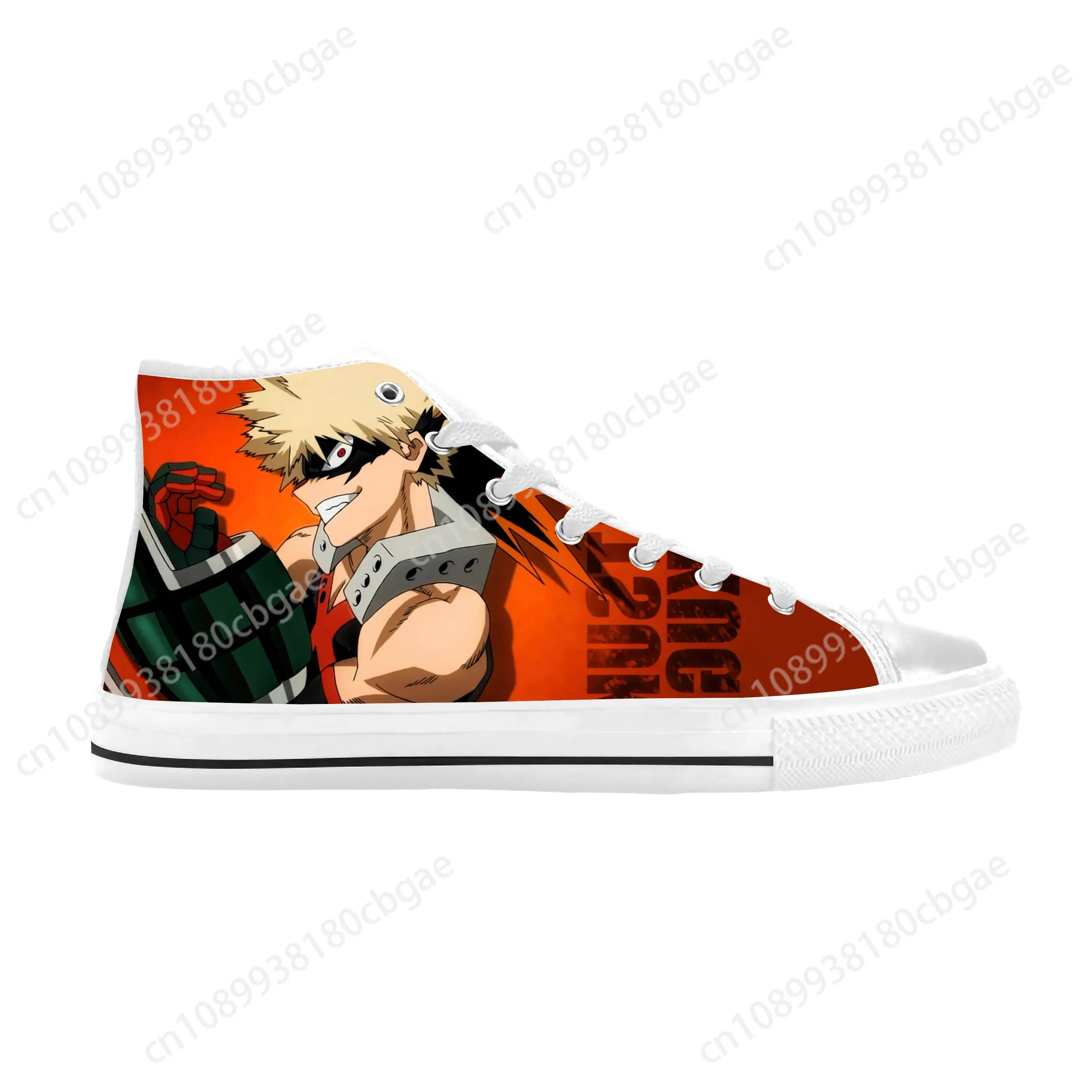 

Hot Anime My Hero Academia Bakugo Bakugou Katsuki Casual Cloth Shoes High Top Comfortable Breathable 3D Print Men Women Sneakers