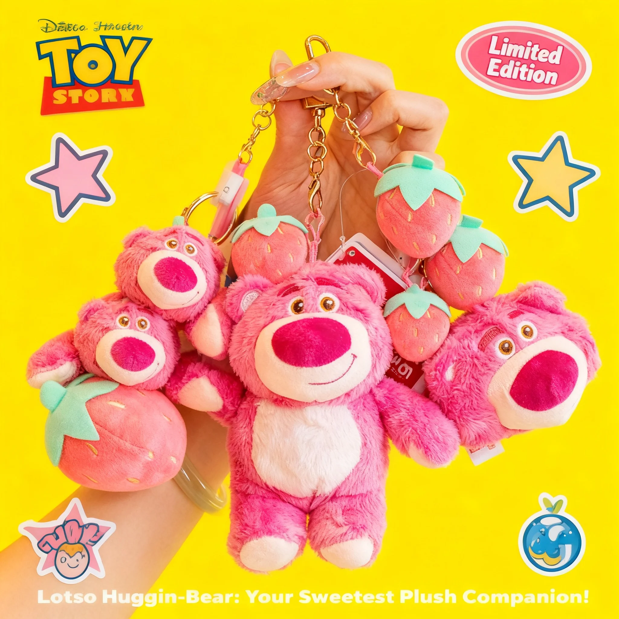 

Брелок-медведь Лотсо, милая плюшевая игрушка-ключница для девочек, серия Berry No Stress, подарок на День защиты детей, оригинальный лицензионный плюшевый брелок