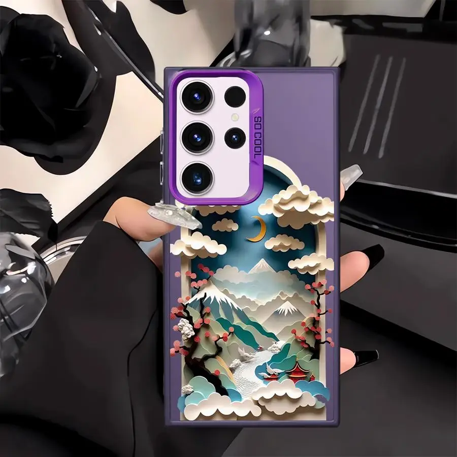 حافظة لهاتف سامسونج جالاكسي S25 نوت 20 الترا S22 S20 Plus S21 S23 S23 S24 FE تعليق السماء الصيفي #3