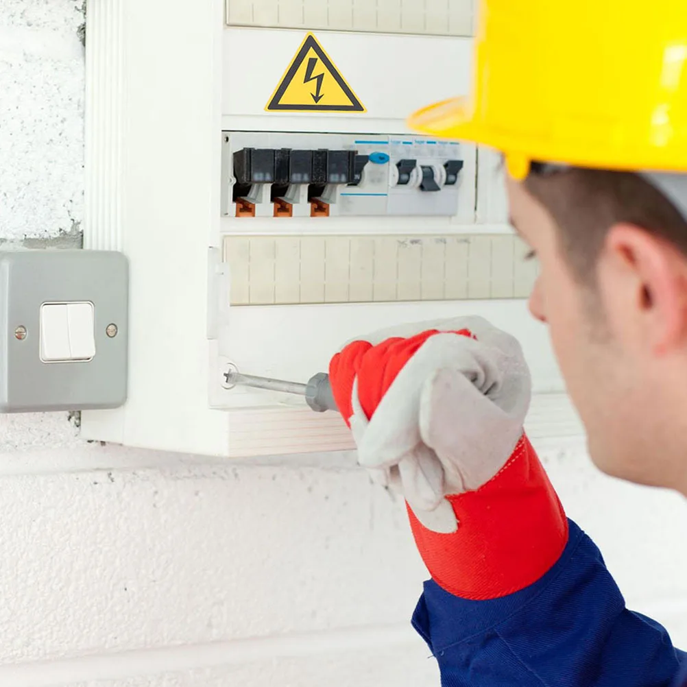 25 قطعة من ملصقات التحذير للصدمات الكهربائية، شارات السلامة لصندوق اللوحة الكهربائية، ملصق علامة الجهد العالي، سطح أملس مقاوم للماء