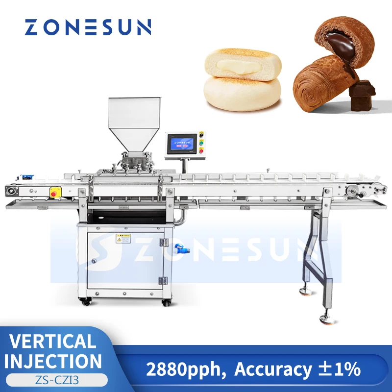 Zonesun ZS-CZI3 Pastry Filling Machine Croissant Filler Machine Bakery Filling Machine Bread Filling Machine