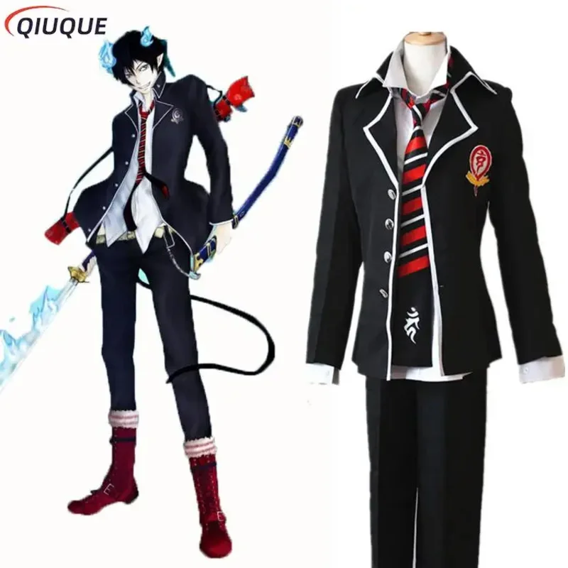 Anime Ao no Exorcist Cosplay Blue Exorcist Rin Okumura Cosplay Costume School Uniform Men Suits Outfits