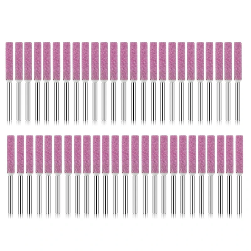 100 Buah Kikir Batu Gerinda Duri, Alat Gerinda Pemoles untuk Pengasah Gergaji Mesin, 0.16 Inci/4 Mm