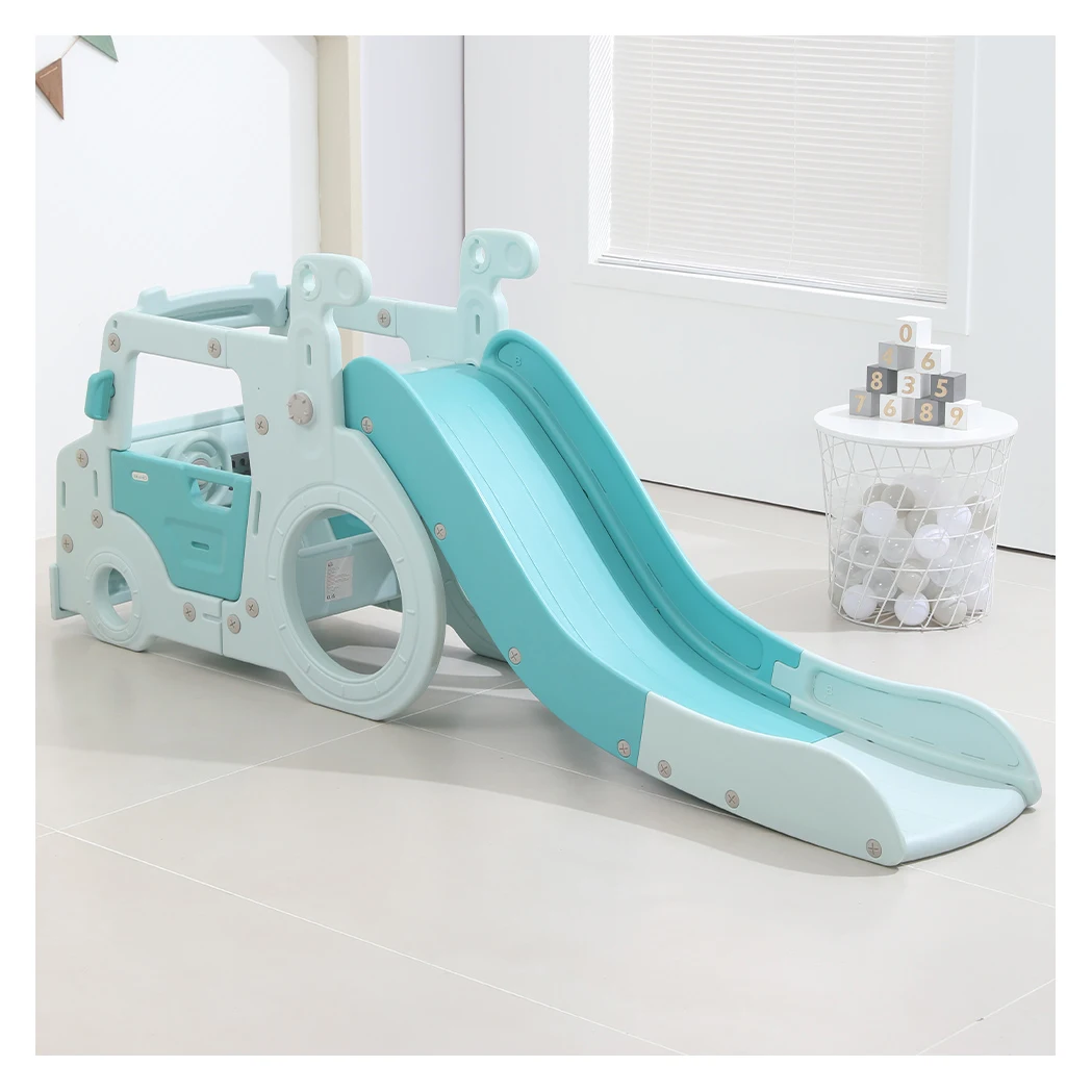 

Indoor room, outdoor toy toddler slide with basketball hoop slide toy playground slide