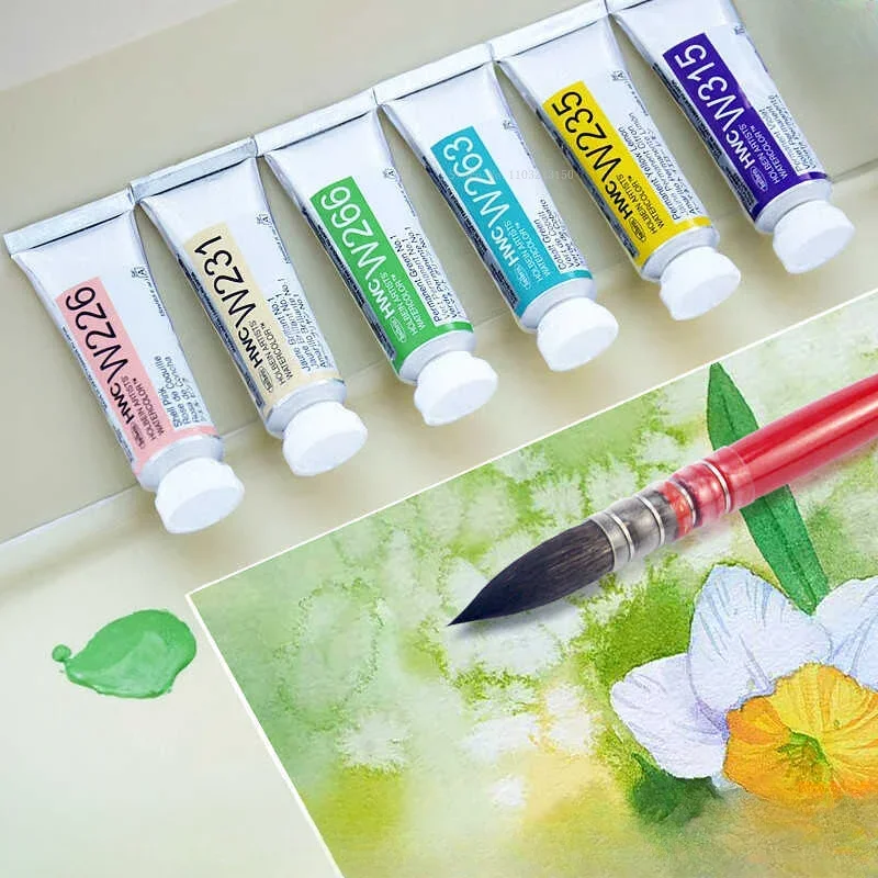 15ml Holbein Liquid Tube Packaging Watercolor Pigment Art Students Outdoor Sketch Speciality Painting Colored Fill Materials