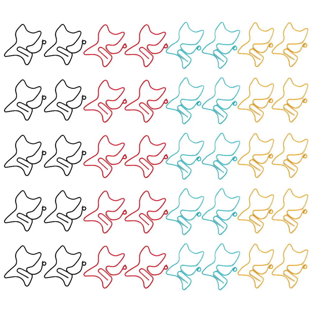 50 قطعة مقاطع المرجعية على شكل قطة قسط المعادن الحيوان تصميم ورقة المشابك لملفات الملاحظات الكتب مكتب مدرسة لوازم مكتبية