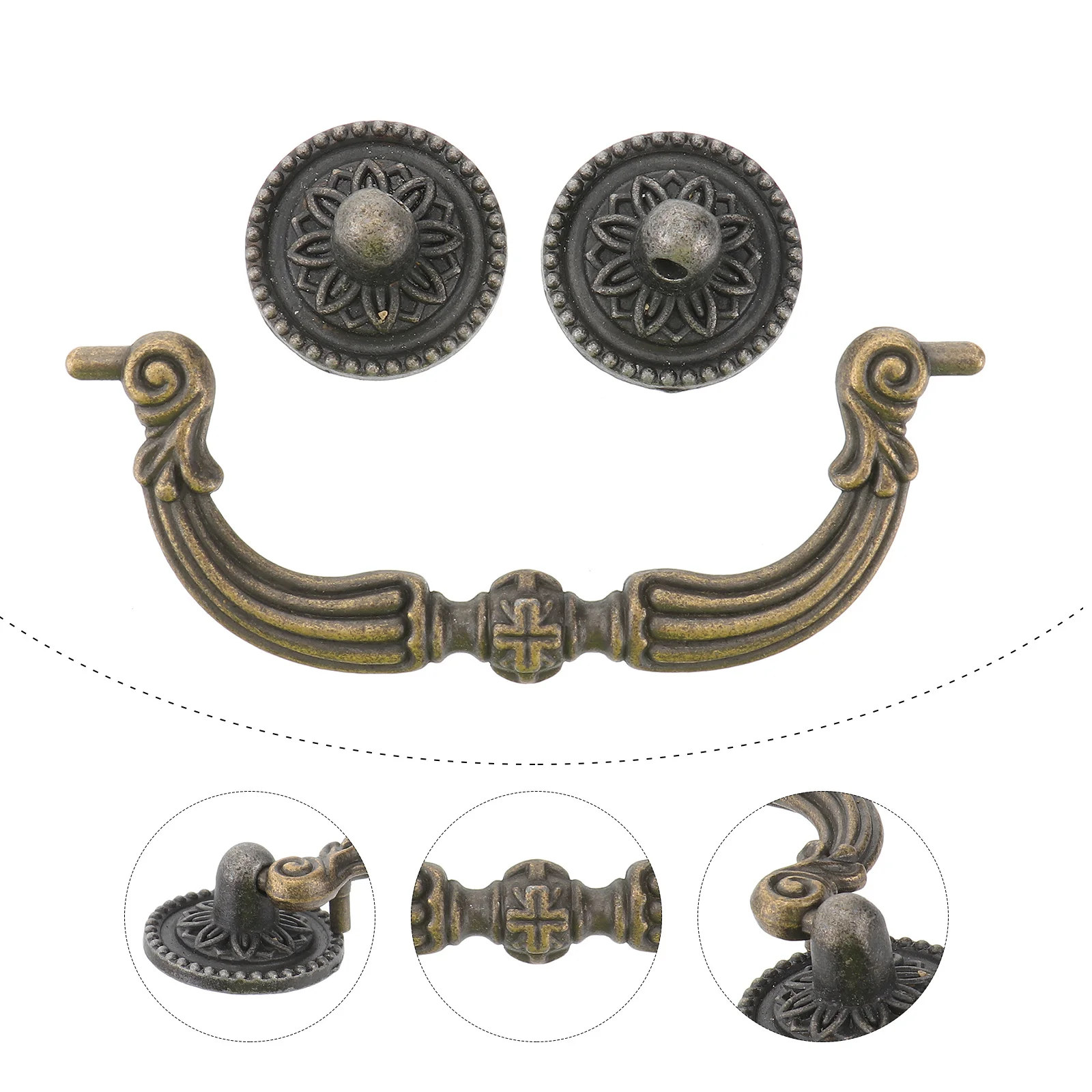 خمر النحاس خزانة درج مقبض سحب سبائك الزنك الصلب 96 مللي متر ثقب الملعب للمطبخ مضمد مقبض خزانة الباب #3