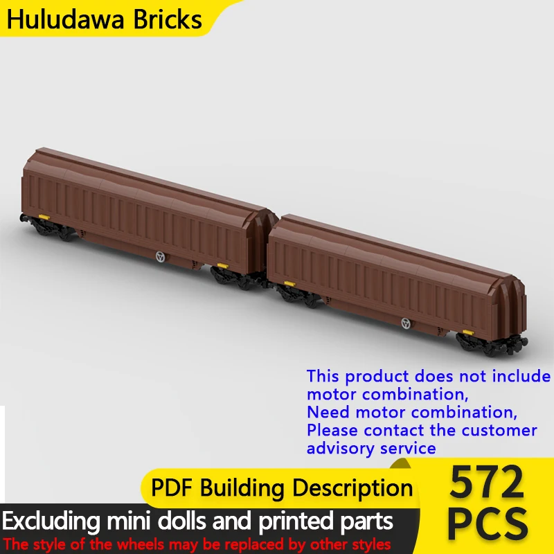 

City Car Model MOC Building Bricks Germany Railway Closed Wagon Modular Technology Gifts Holiday Assemble Children Toys Suit