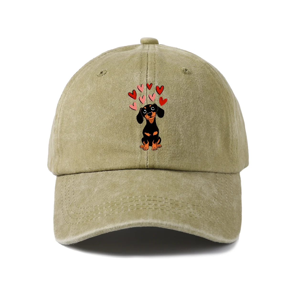 Dark Woodland Deer Graphic Baseball Cap, Vintage Washed Adjustable Unisex Dad Hat, Streetwear Gift