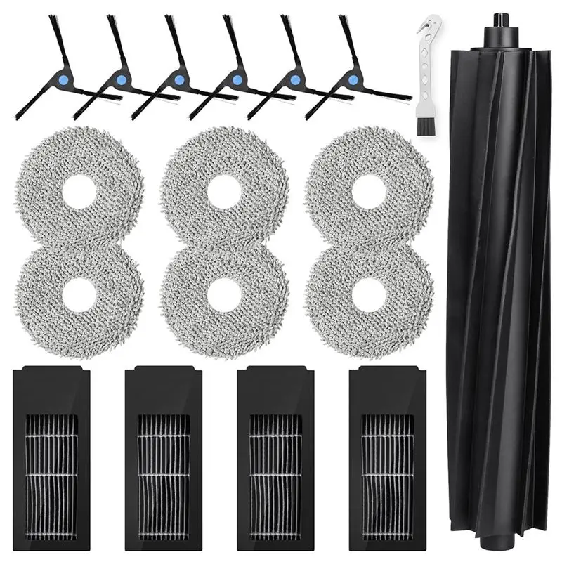 ABHI-Replacement Spare Parts Kit Compatible For ECOVACS DEEBOT X2 Omni Vacuum Cleaner, Include Main Brush,HEPA Filter