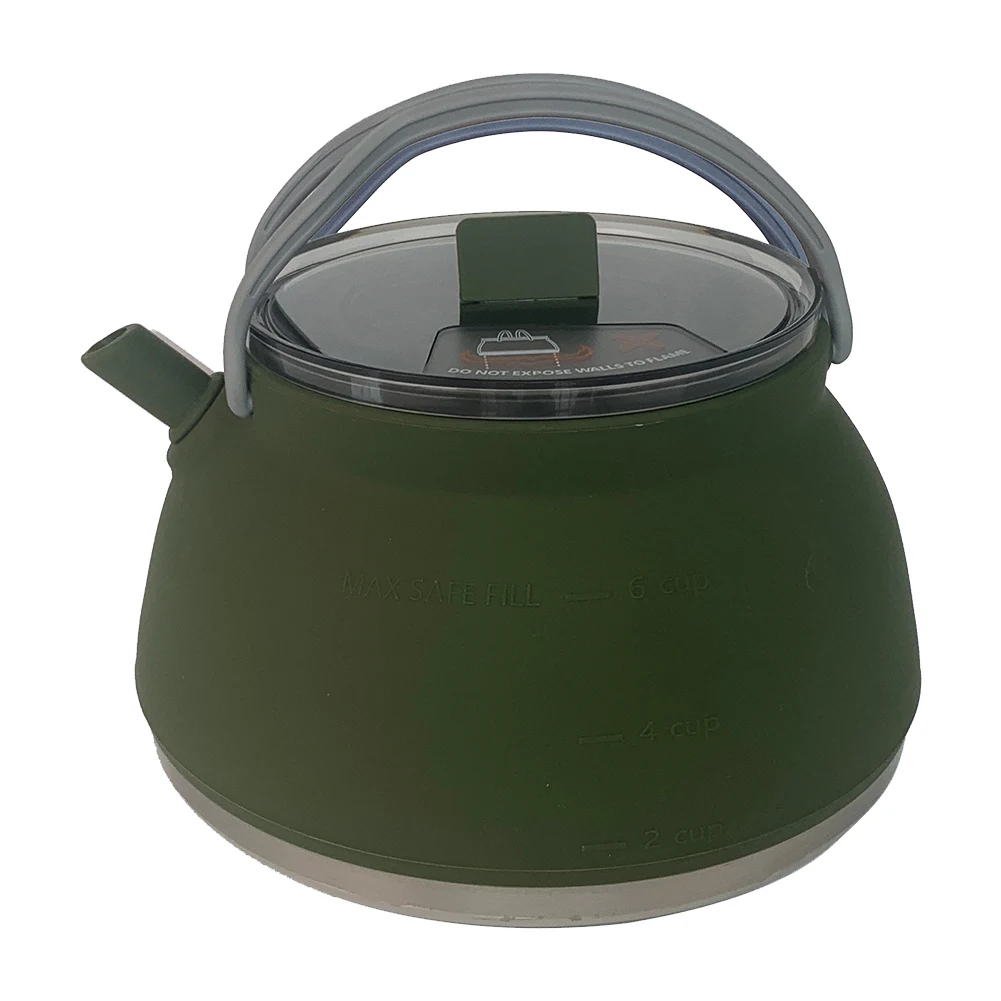 Collapsible 1.5L Silicone Camping Kettle product image