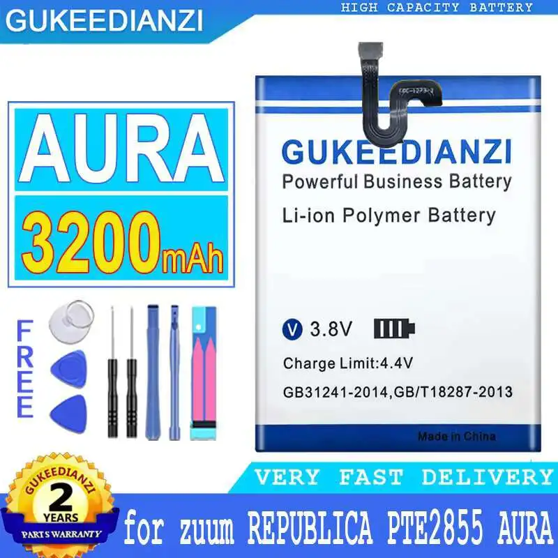 

Mobile Phone Battery High-Efficiency High Performance 3200mAh For Zuum Republica PTE2855 Aura