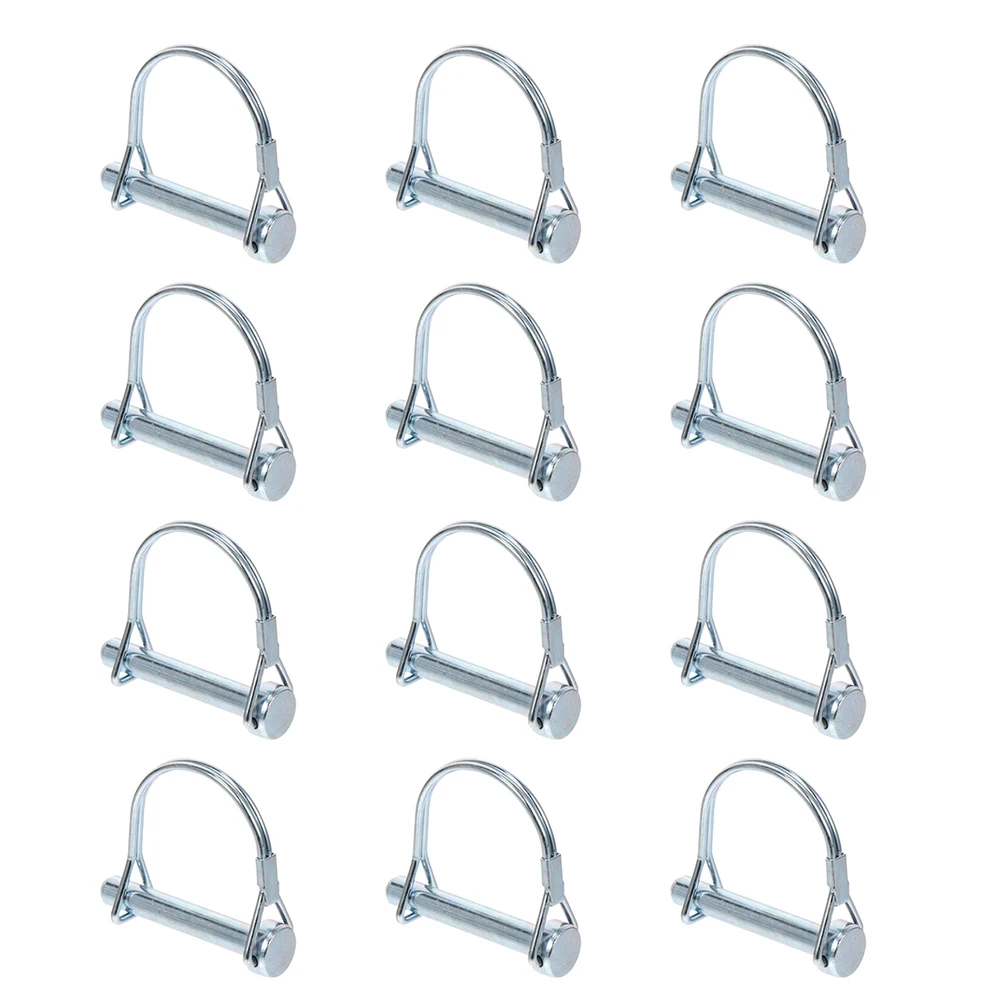 

12pcs Lock Safety Coupler Trailer Carbon Steel 6x60 Positioning Pin for Lawn Boat Trailer Coupler Pin Gardening