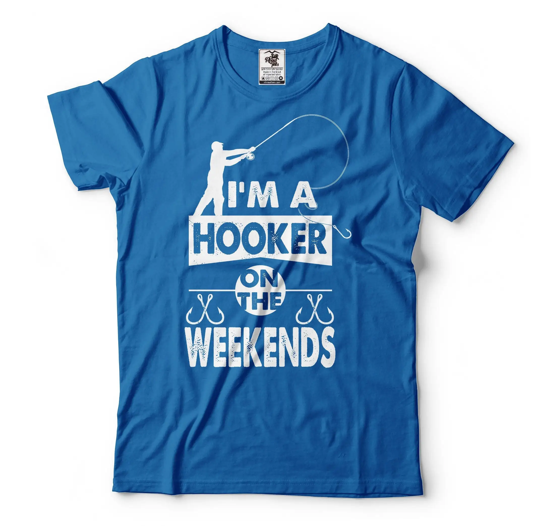 T-shirt de pêche drôle, je suis une projeteuse le week-end pour hommes, blague d'anniversaire, poisson, Suffolk S