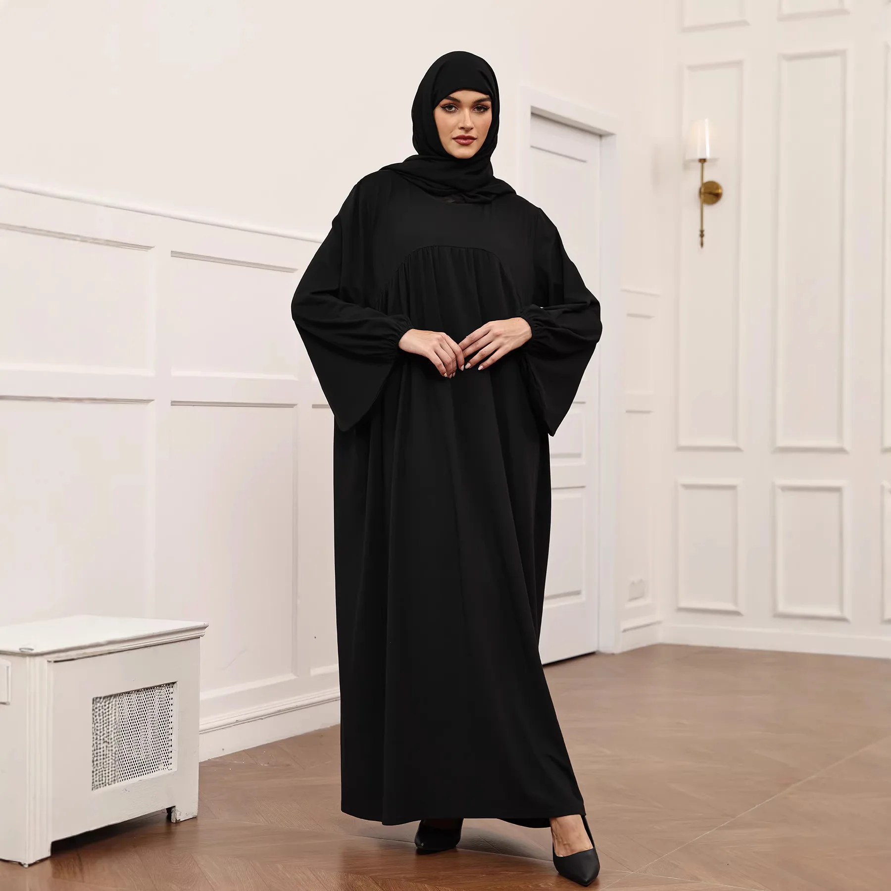Eid Djellaba Muslim Women Hijab Dress Modest Dubai Abaya Kaftan Caftan Marocain Femme Robe Prayer Islam Jalabiya Kebaya Turkey