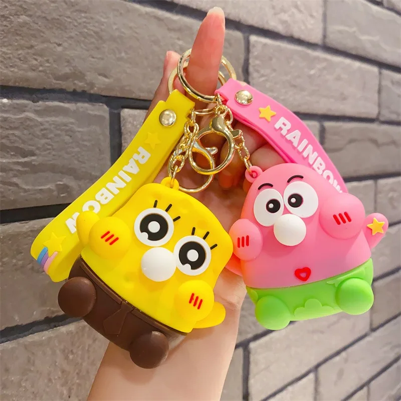 

Kawaii Cute Cartoon Sponge Baby Decompression Children's Toy Keychain Pendant, Stall Small Gift Bag Pendant