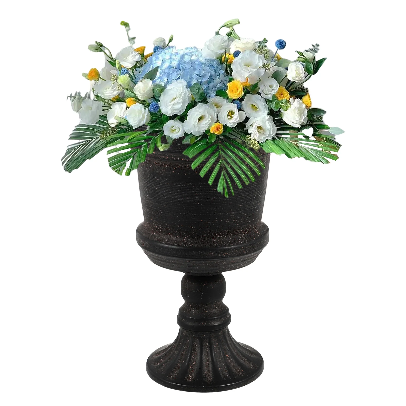 

1pc Iron Art Flower Vase Metal Rustproof Sturdy Design Home Garden Decor Desktop Floor Standing Wedding Centerpiece Metal Vase
