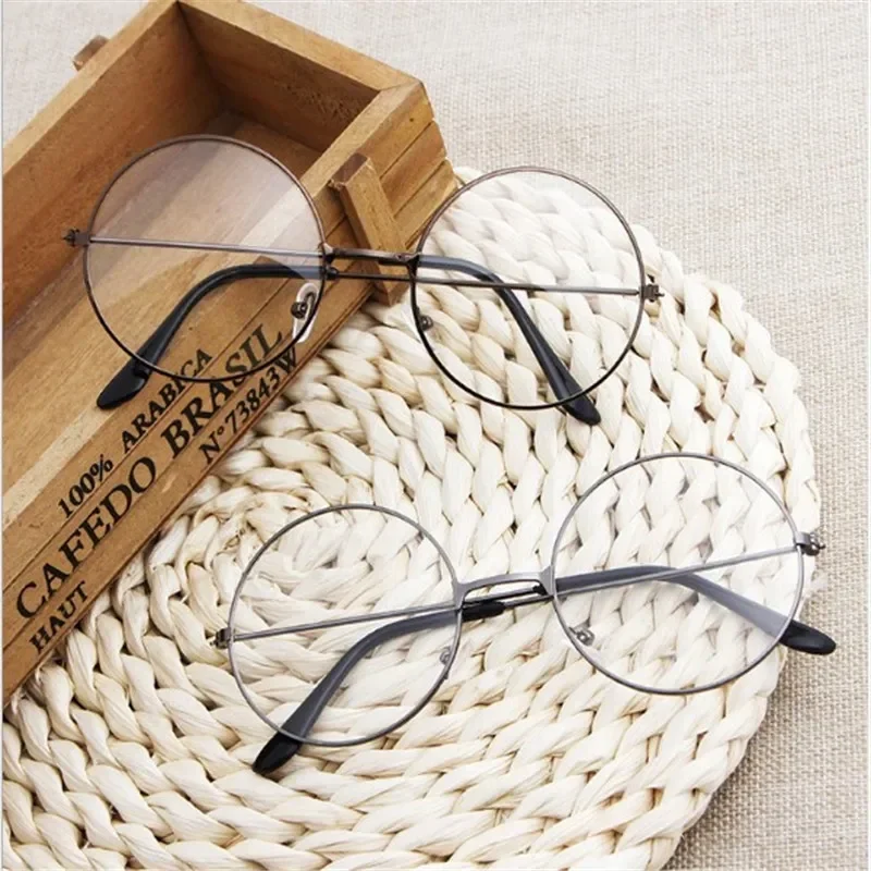 Anti-blue Light Glasses for Men Women Retro Small Round Frame Lightweight Unisex Flat Glasses Reading Eyewear Gafas De Lectura