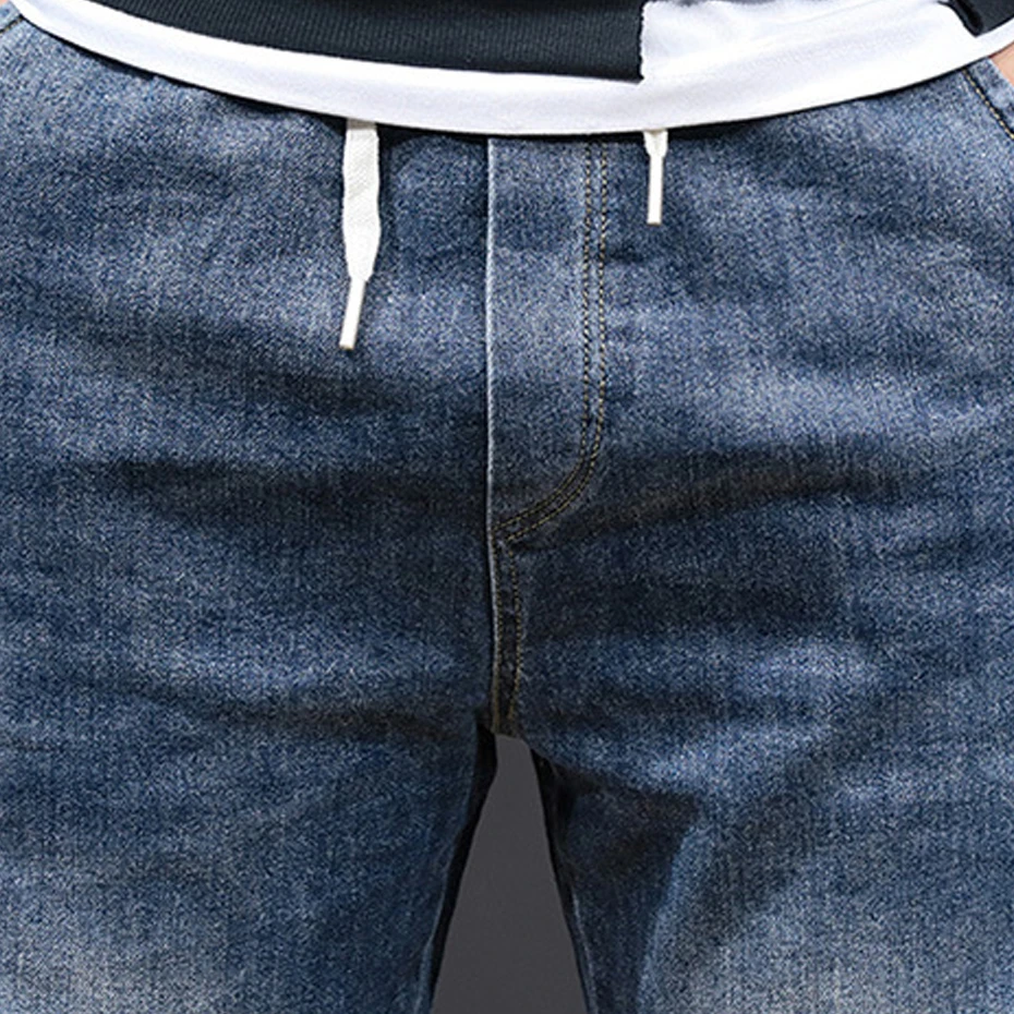 8XL Plus Size Jeans Men Baggy Denim Pants Fashion Casual Embroidery Design Stretch Waist Jeans Big Size 8XL