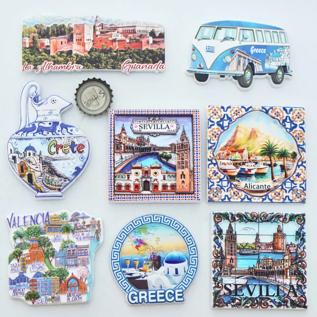 

Birthday Gift, Holiday Gift, Spanish Refrigerator Magnet, Granada Scenery Refrigerator Magnet