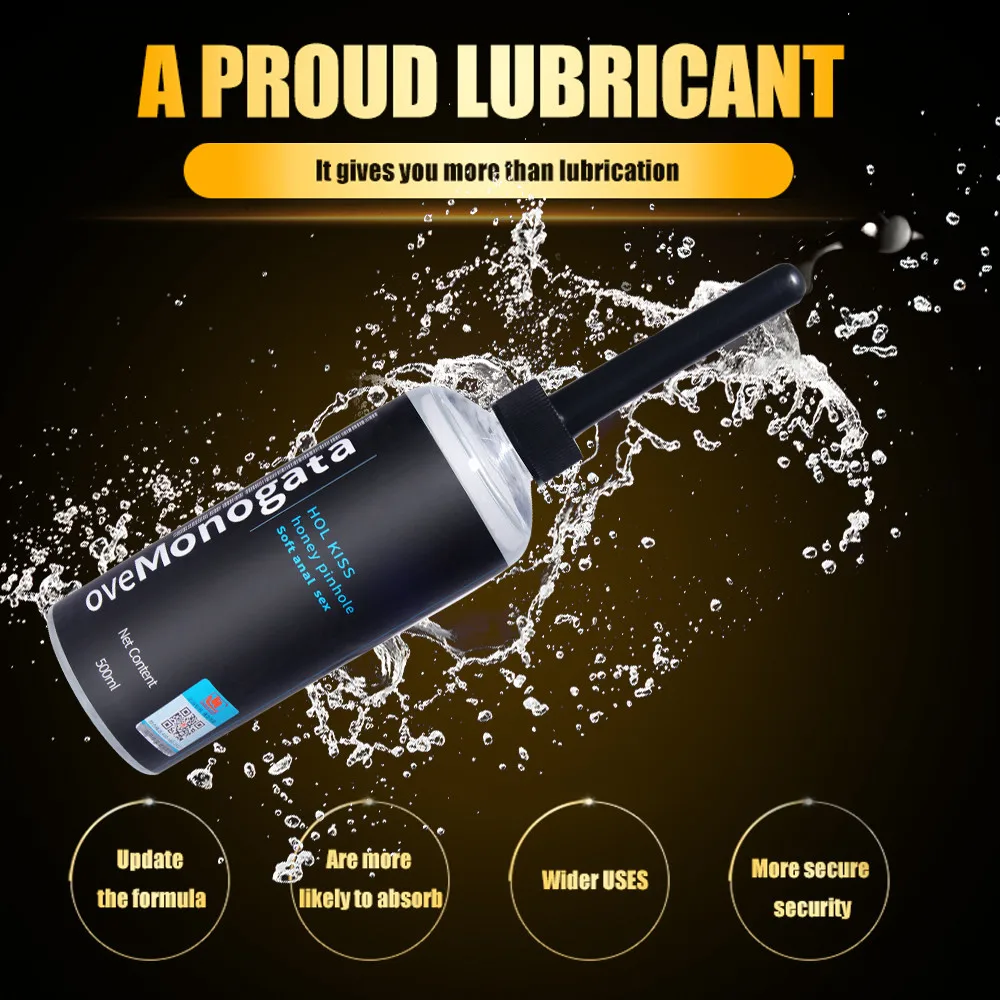 Lubricante Anal para sexo, productos sexuales, lubricación a base de agua, pene Gay, herramientas para parejas sexuales, 200/500ML