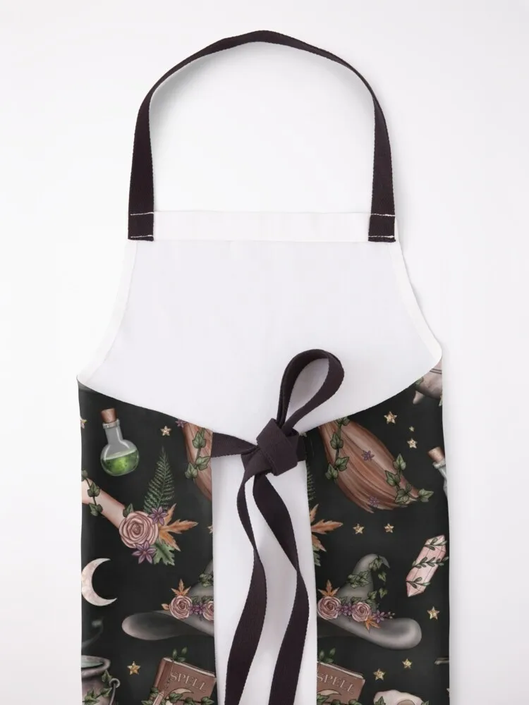 Woodland witch pattern Apron men Woman Kitchens Kitchen Things For Home For Girl Apron