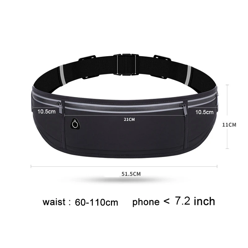 Running Belt Waist Bag Sports Fanny Pack Women Men Waterproof Gym Phone Pouch Banana Bags Run Accessories